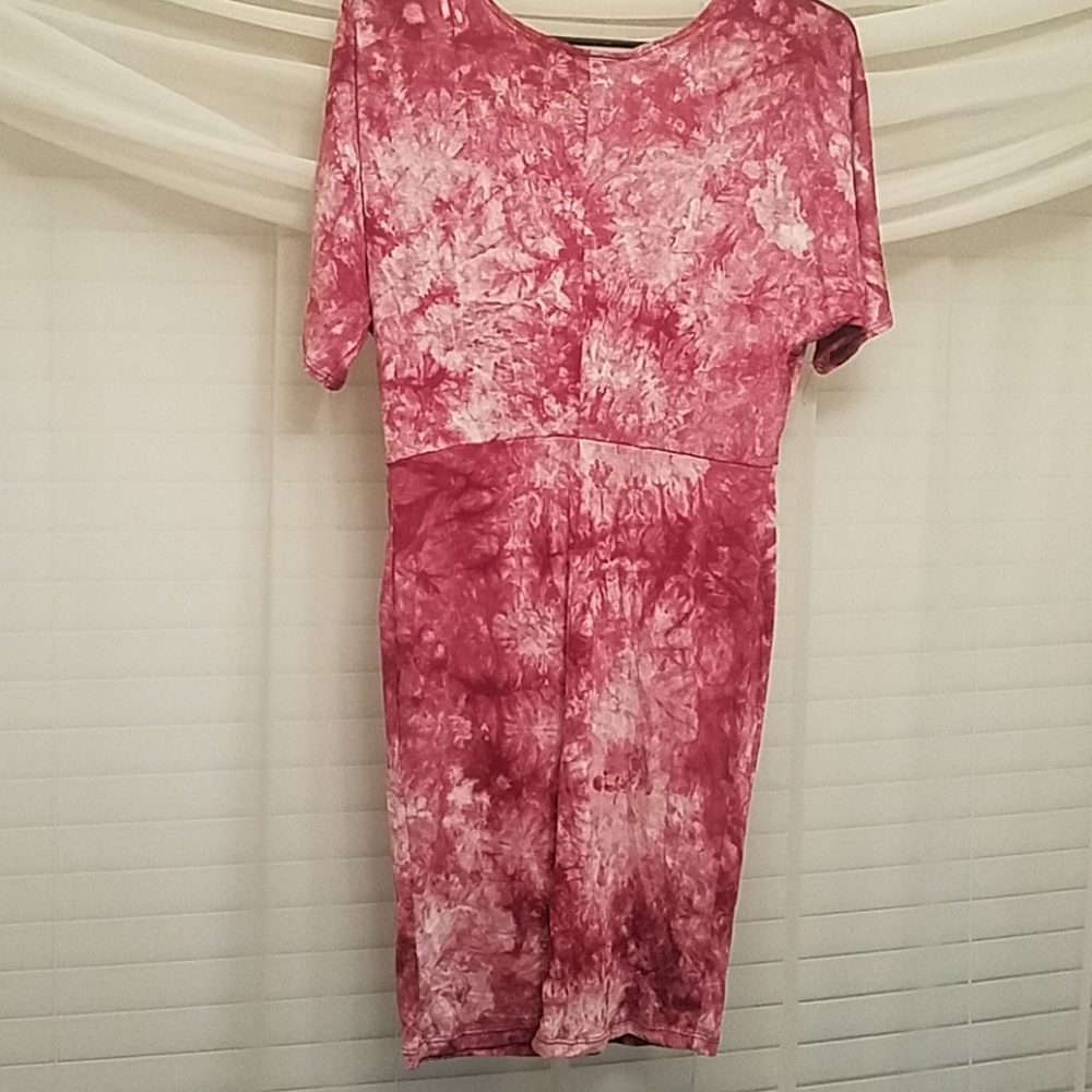 Tied Dyed Twisted Fitted Knot Dress - Picture 2 of 4